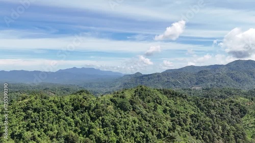 mountain landscape with clouds