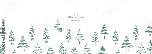 手描きのクリスマスツリーイラスト。12月のクリスマスツリーセット。クリスマスのシンプルフレーム背景。
Hand drawn Christmas tree illustration. December Christmas tree set. Christmas simple frame background.