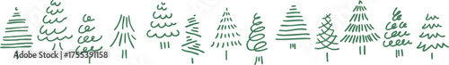 手描きのクリスマスツリーイラスト。12月のクリスマスツリーセット。クリスマスのシンプルフレーム背景。
Hand drawn Christmas tree illustration. December Christmas tree set. Christmas simple frame background.