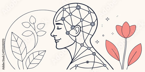 Human Mind Connectivity Linked to Nature and Growth Symbolism for Wellbeing