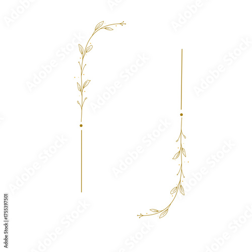 Gold floral Border frame 