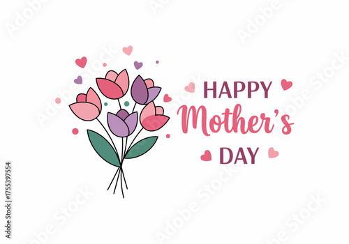 design vector of happy mother's day 