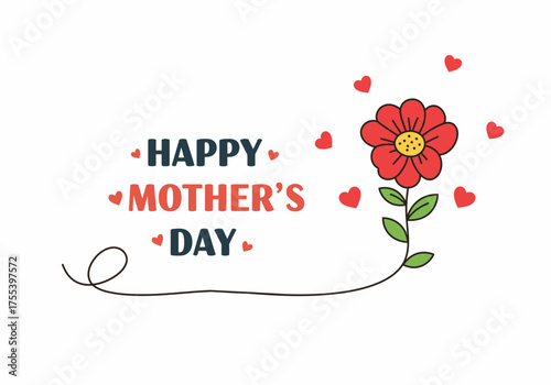 design vector of happy mother's day 