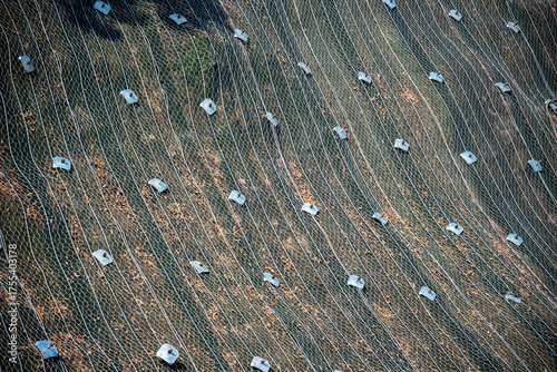 Slope Protection Mesh on the Serra Between Itaara and Santa Maria, RS, Brazil