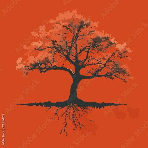 Ethereal tree vector art