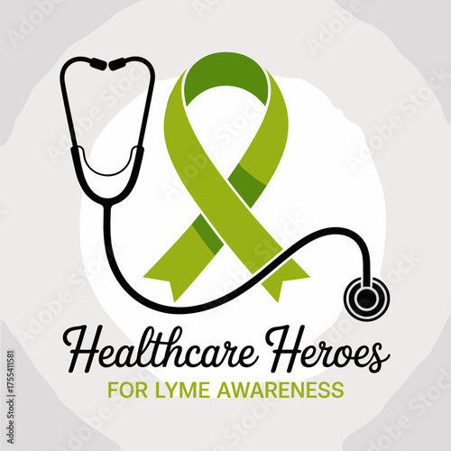Healthcare Heroes for Lyme Awareness Ribbon Design