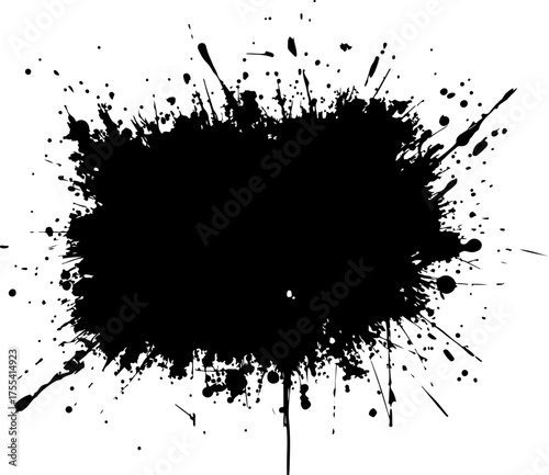 black ink splat background