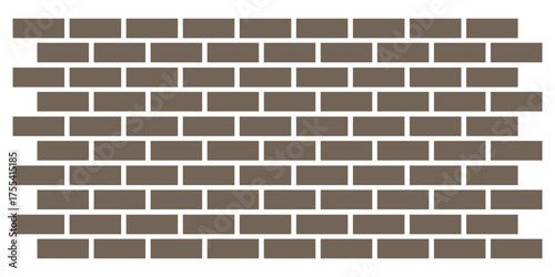 Brick wall texture. Seamless pattern with repeating brick wall. Background with interior or exterior of building. Design element for banner. Flat hand drawn vector illustration in eps 10.