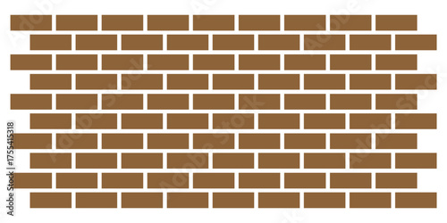 Brick wall texture. Seamless pattern with repeating brick wall. Background with interior or exterior of building. Design element for banner. Flat hand drawn vector illustration in eps 10.