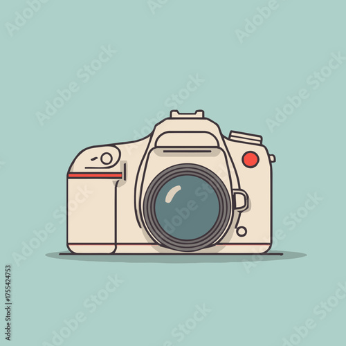 Elegant DSLR camera vector illustration