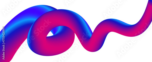 An abstract gradient wave flows smoothly across a white background with vibrant color transitions