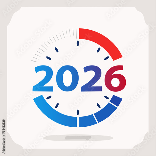 2026 circular design countdown new year goal oriented planning future aspiration