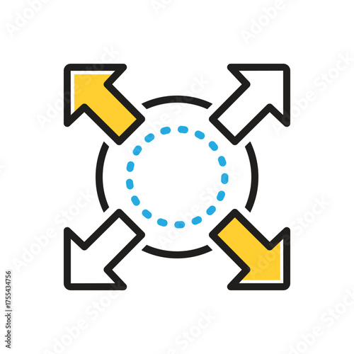 Multi color icon for extend