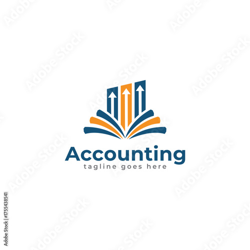 Simple Accounting Book Business Logo Design Template
