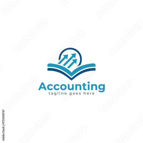 Simple Accounting Book Business Logo Design Template
