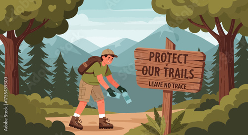 Protecting nature trails with responsible waste disposal and environmental awareness