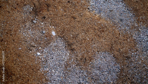 Stone pavement with natural square rock pattern top view