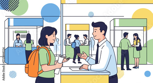 Exhibition Interaction And Information Exchange Between Attendees With Assistance And Guidance