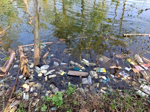condition of rivers polluted by plastic waste