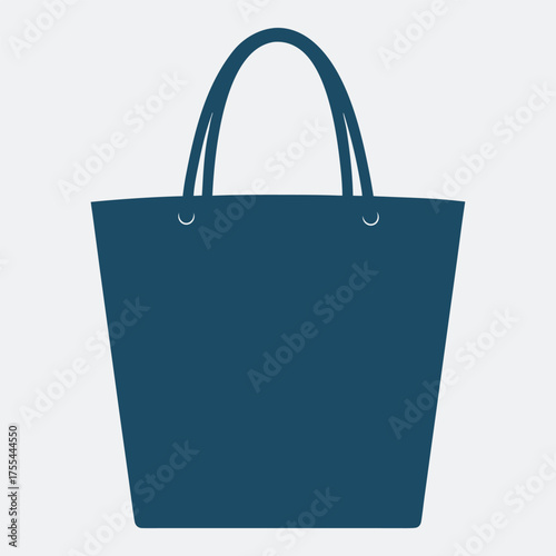 Elegant black leather tote bag with shoulder straps on a neutral background, A minimalist, modern black tote bag with double handles, presented on a plain, light gray background.