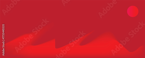 Abstract Fluid Red Background with Soft Diffused Illumination for Website Banner and Presentation Design