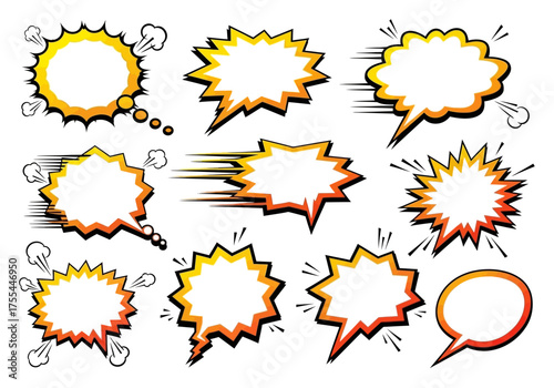 Collection of comic speech bubbles