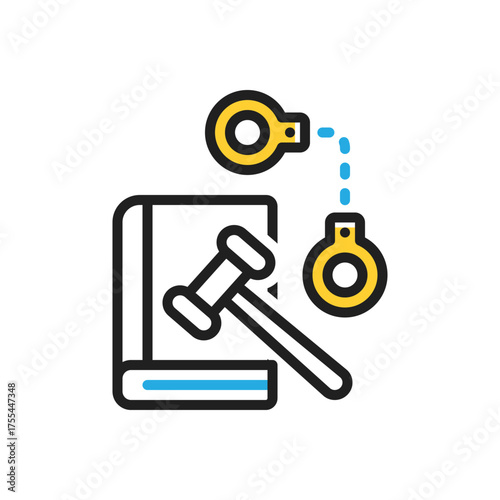 Multi color icon for criminal
