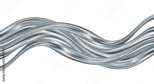 Abstract silver metallic wave background design for modern graphic design and digital art projects, perfect for web use