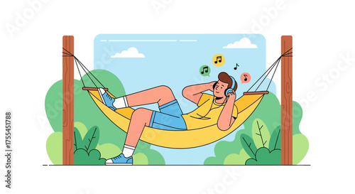 Relaxing And Immersing In Music While Enjoying The Peaceful Serenity Of Nature