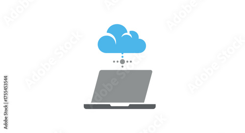 Cloud Computing and Laptop Connection.
