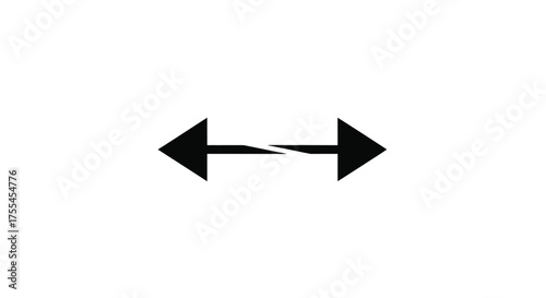 Sleek black arrows pointing in opposite directions on a clean white background, symbolizing choice or direction