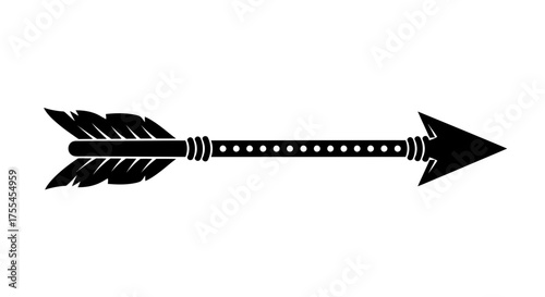 Stylized arrow pointing forward, symbolizing direction and progress