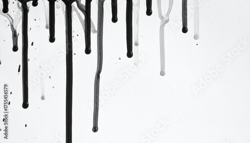 thin paint streak texture on white paper