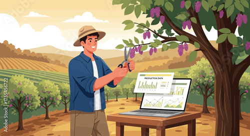 Innovative vineyard management leveraging data analysis for efficient fruit harvesting