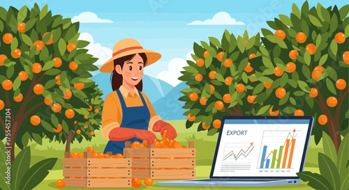 Efficient orange harvest monitoring and export management system in orchard