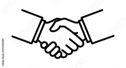 Two hands shaking in a gesture of agreement and partnership