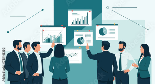Analyzing Business Diagrams: Data Visualization And Corporate Strategy Discussion