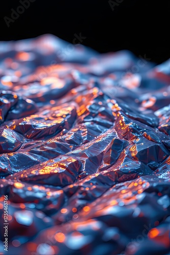 Abstract Crystalline Landscape with Warm Light