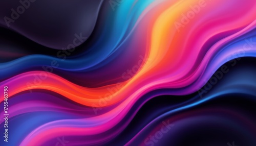 Abstract Colorful Wave Background