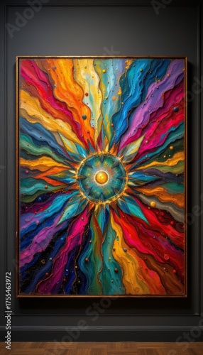 Abstract Colorful Floral Painting