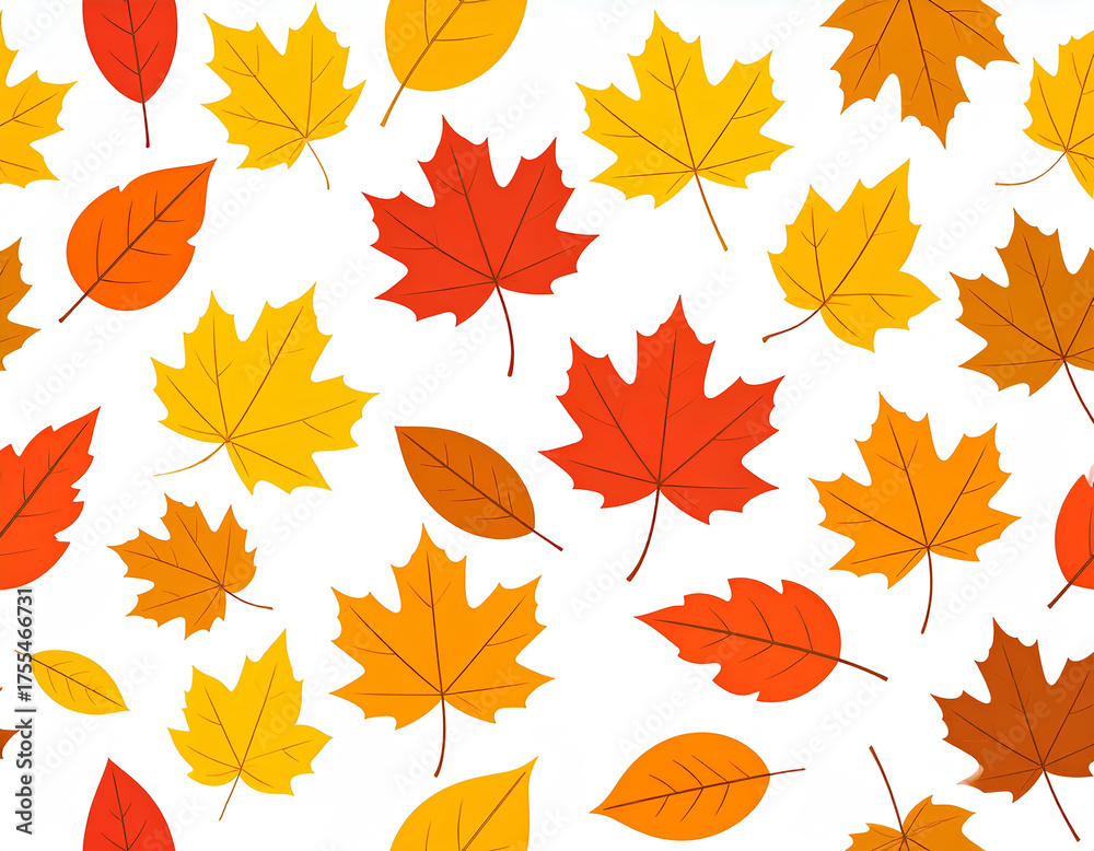 Obraz premium seamless pattern with autumn leaves