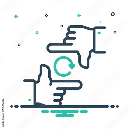 Mix icon for framing the future