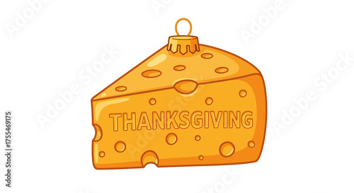 Thanksgiving Cheese Ornament Holiday Celebration Food.