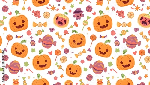 Cute Pumpkin and Ghost Backgrounds