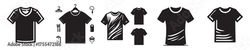 T-shirt silhouette icon,t-shirt icon vector,black t-shirt.