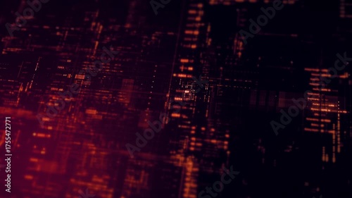 Futuristic digital screen matrix with encrypted data, hi-tech telemetry, and dynamic code patterns. Ideal for desktop displays, sci-fi UI, and cyber tech backgrounds