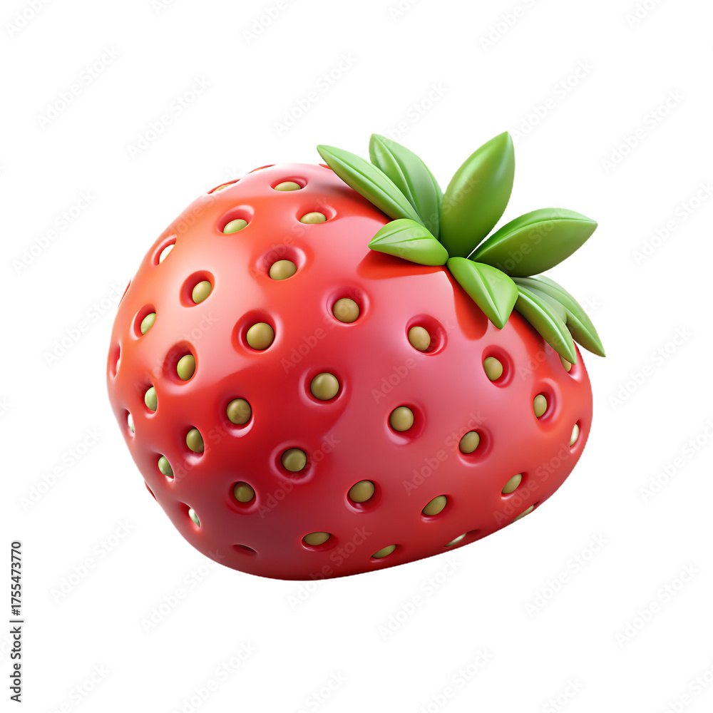 Obraz premium Vibrant Ripe Strawberry Freshly Picked Juicy Sweet Fruit