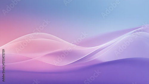 Soft gradient abstract background with flowing waves of light pink and lavender hues creating a serene and dreamy ambiance