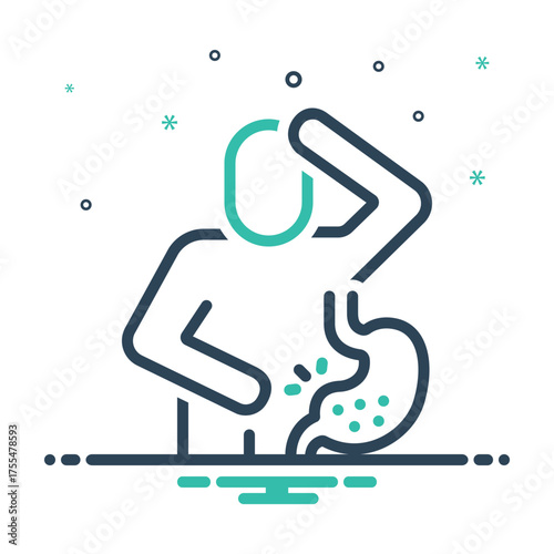 Mix icon for upset stomach
