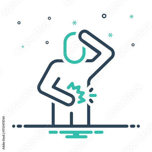 Mix icon for abdominal discomfort